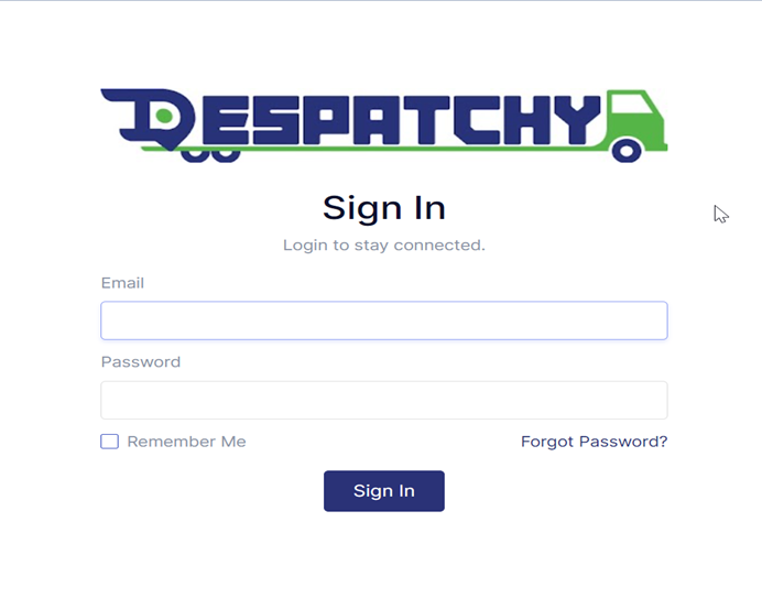 Login form for logging into the website,